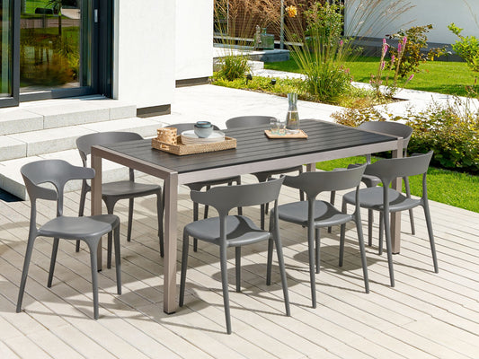 Esszimmerstuhl 8er Set GUBBIO Grau