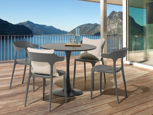 Gartenstuhl 4er Set GUBBIO Grau