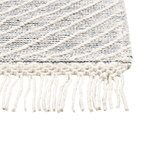 Teppich Wolle grau / weiss 160 x 230 cm geometrisches Muster Kurzflor SAVUR