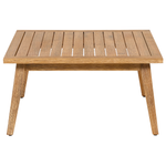 Garten Ecksofa mit Tisch 5-Sitzer ALCAMO linksseitig Akazienholz Beige