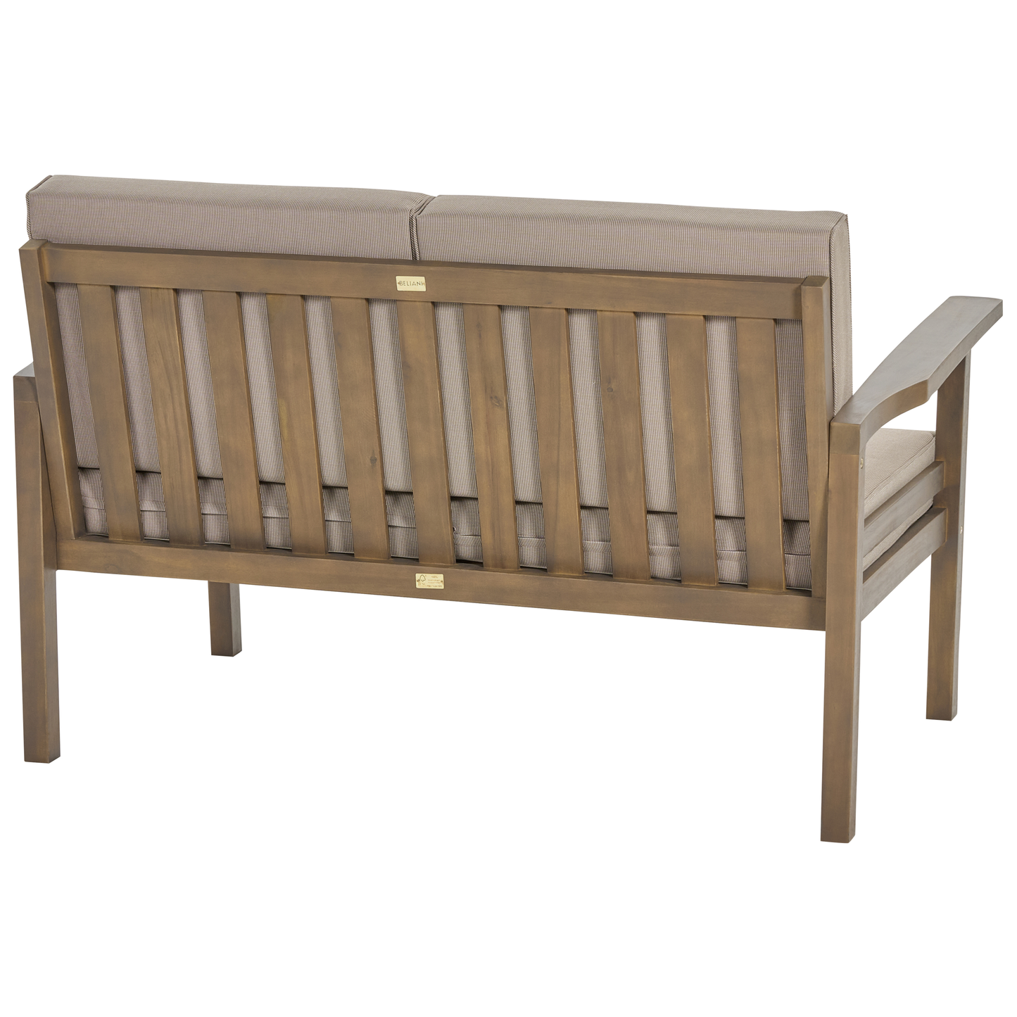 Lounge Set mit Tisch 4-Sitzer MANILA Akazienholz Dunkelbraun