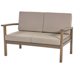 Lounge Set mit Tisch 4-Sitzer MANILA zertifiziertes Akazienholz Dunkelbraun