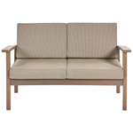 Lounge Set mit Tisch 4-Sitzer MANILA zertifiziertes Akazienholz Dunkelbraun