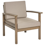 Lounge Set mit Tisch 4-Sitzer MANILA zertifiziertes Akazienholz Dunkelbraun
