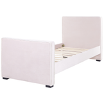 Polsterbett Samtstoff pastellrosa Lattenrost 90 x 200 cm TEENIE