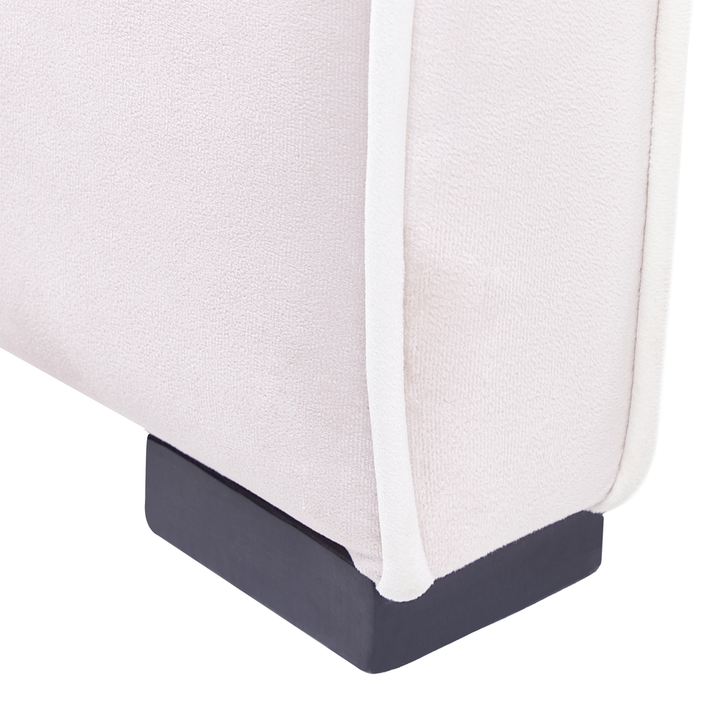 Polsterbett Samtstoff pastellrosa Lattenrost 90 x 200 cm TEENIE