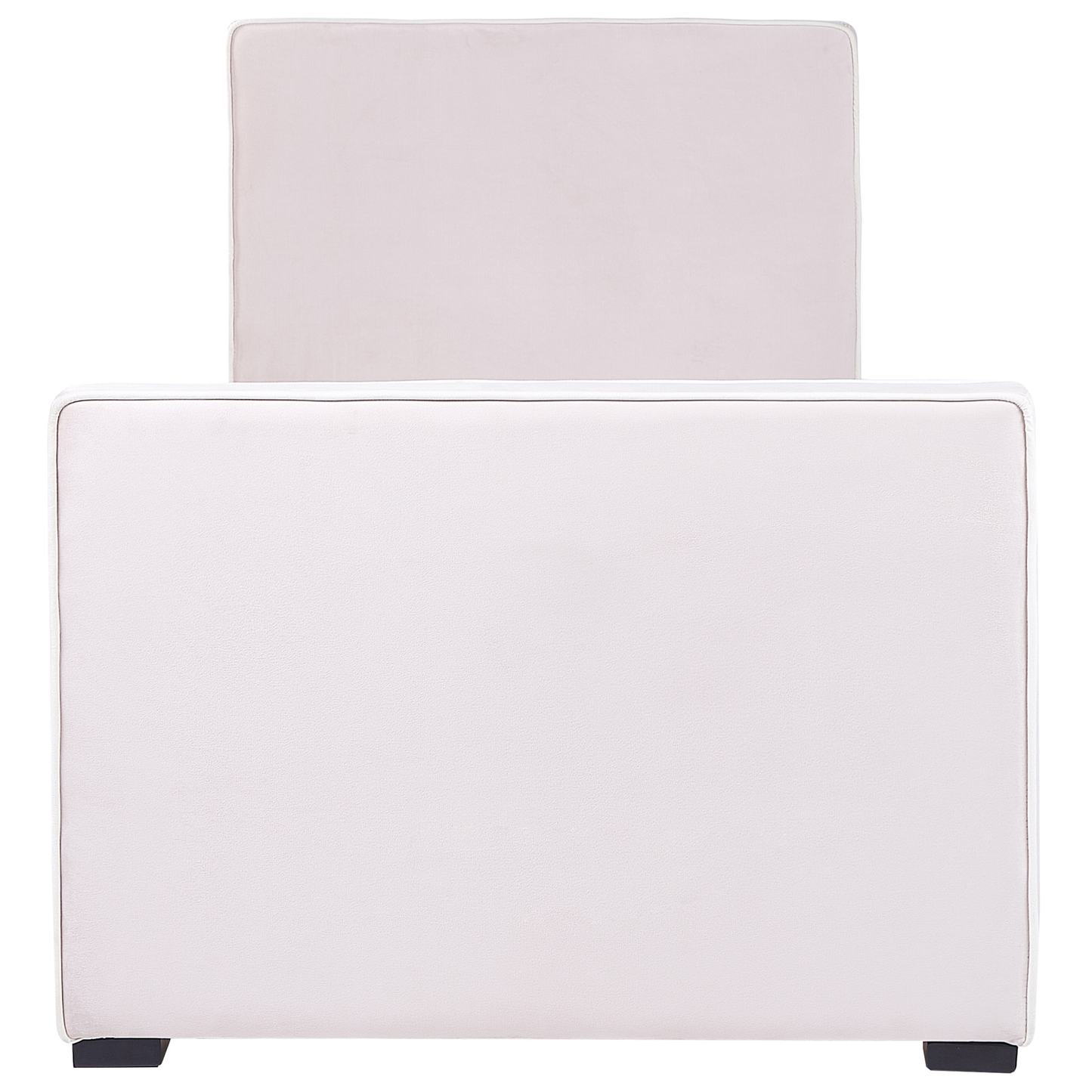 Polsterbett Samtstoff pastellrosa Lattenrost 90 x 200 cm TEENIE