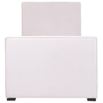 Polsterbett Samtstoff pastellrosa Lattenrost 90 x 200 cm TEENIE