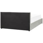 Bett mit Stauraum Samtstoff BOUSSE 140 x 200 cm Hellgrau