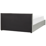 Bett mit Stauraum Samtstoff BOUSSE 160 x 200 cm Hellgrau