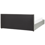 Bett mit Stauraum Samtstoff BOUSSE 180 x 200 cm Hellgrau
