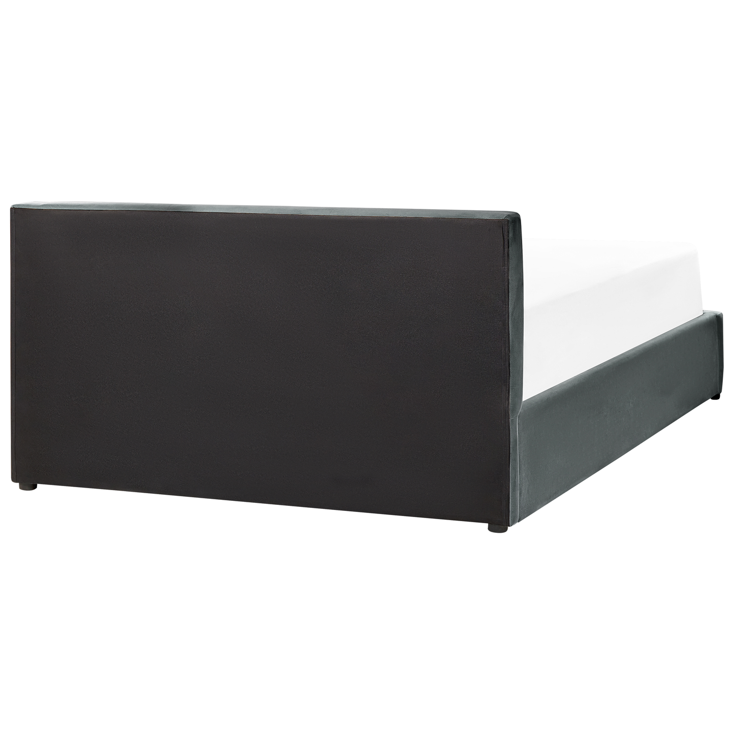 Bett mit Stauraum Samtstoff BOUSSE 140 x 200 cm Dunkelgrau