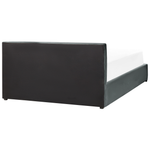 Bett mit Stauraum Samtstoff BOUSSE 140 x 200 cm Dunkelgrau