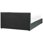 Bett mit Stauraum Samtstoff BOUSSE 160 x 200 cm Dunkelgrau