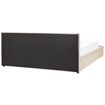 Bett mit Stauraum Samtstoff BOUSSE 180 x 200 cm Hellbeige