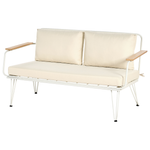 Lounge Set mit Tisch 4-Sitzer MONTESILVANO Metall Hellbeige