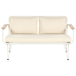 Lounge Set mit Tisch 4-Sitzer MONTESILVANO Metall Hellbeige