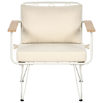 Lounge Set mit Tisch 4-Sitzer MONTESILVANO Metall Hellbeige