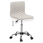 Arbeitshocker mit Rollen beige höhenverstellbar ORLANDO