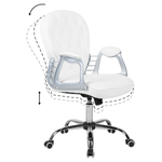 Bürostuhl drehbar PRINCESS Kunstleder Weiss