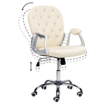 Bürostuhl Kunstleder Beige PRINCESS