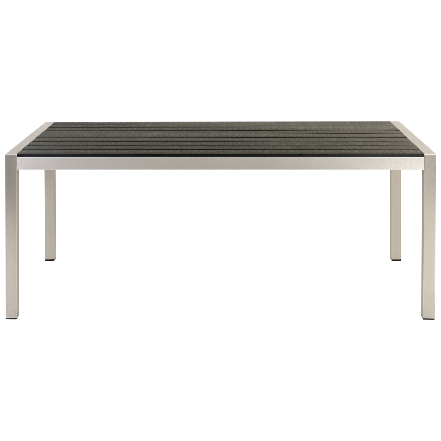 Gartenmöbel Set 6-Sitzer VERNIO Schwarz / Silber