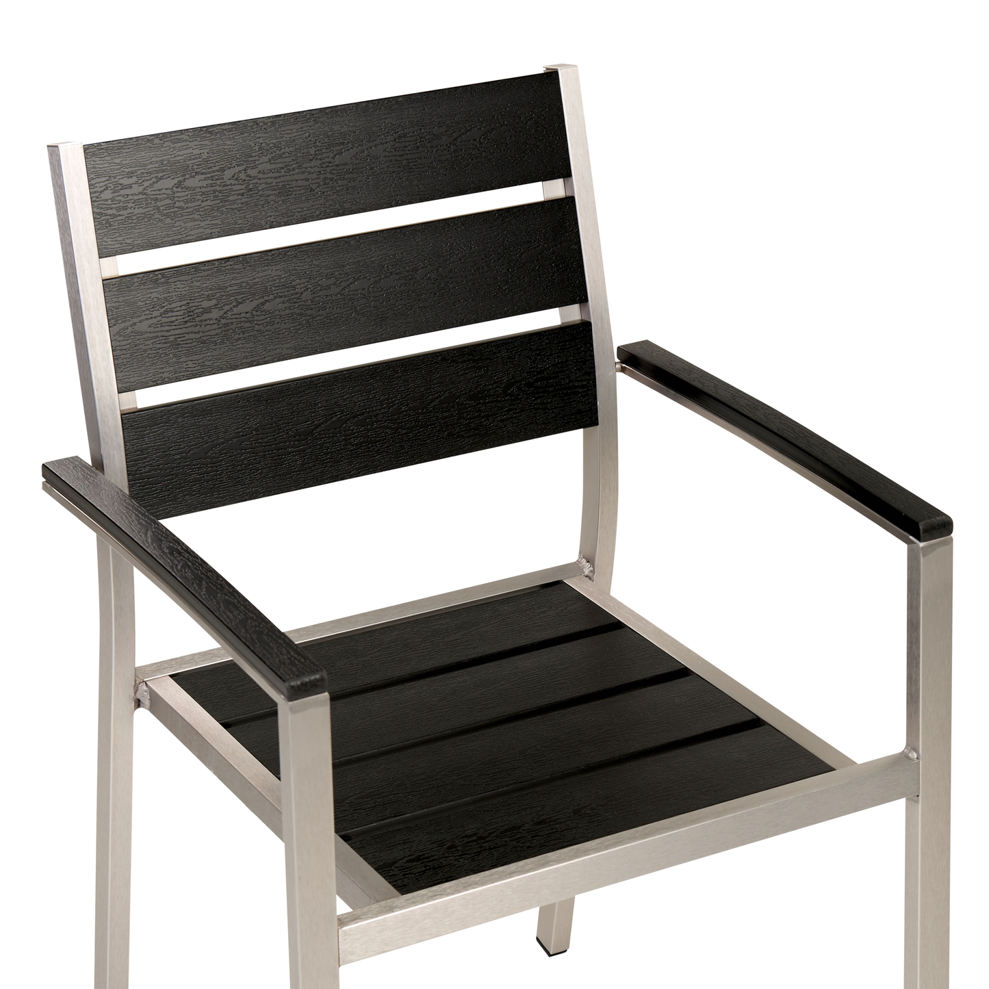 Gartenmöbel Set 6-Sitzer VERNIO Schwarz / Silber