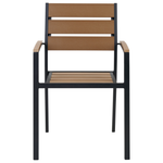 Gartenstuhl 6er Set VERNIO Braun / Schwarz