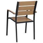 Gartenstuhl 6er Set VERNIO Braun / Schwarz