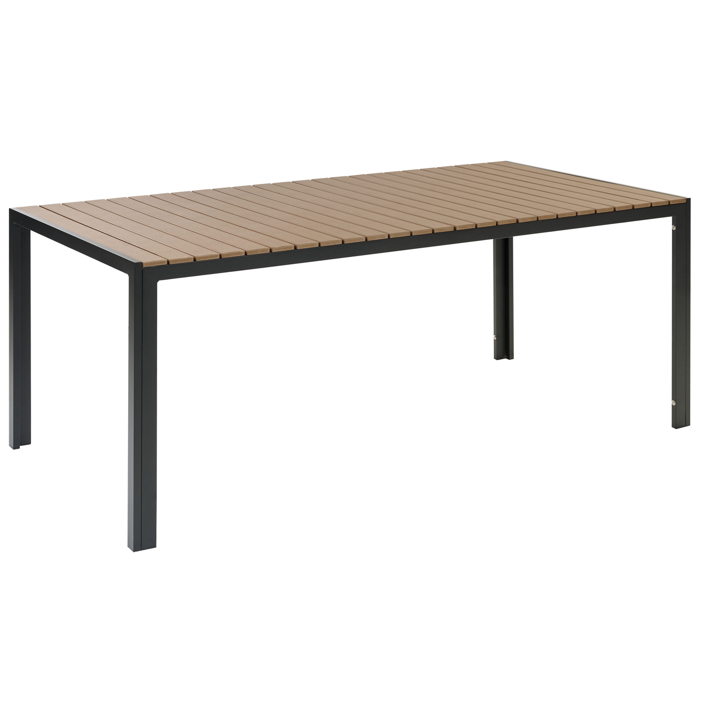 Gartenmöbel Set mit Bänken 6-Sitzer NARDO Braun / Schwarz