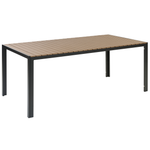 Gartenmöbel Set mit Bänken 6-Sitzer NARDO Braun / Schwarz