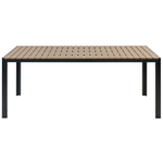 Gartenmöbel Set mit Bänken 6-Sitzer NARDO Braun / Schwarz