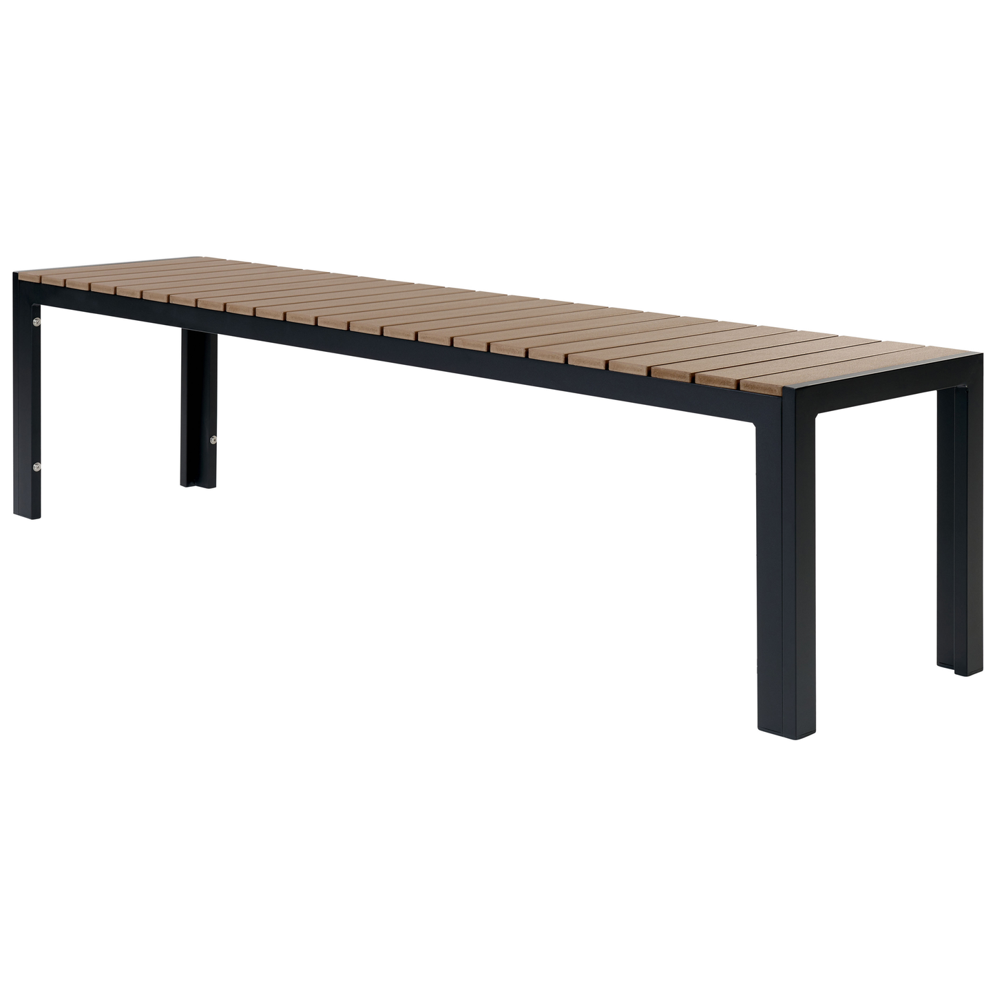 Gartenmöbel Set mit Bänken 6-Sitzer NARDO Braun / Schwarz