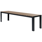 Gartenmöbel Set mit Bänken 6-Sitzer NARDO Braun / Schwarz