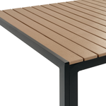 Gartenmöbel Set mit Bänken 6-Sitzer NARDO Braun / Schwarz