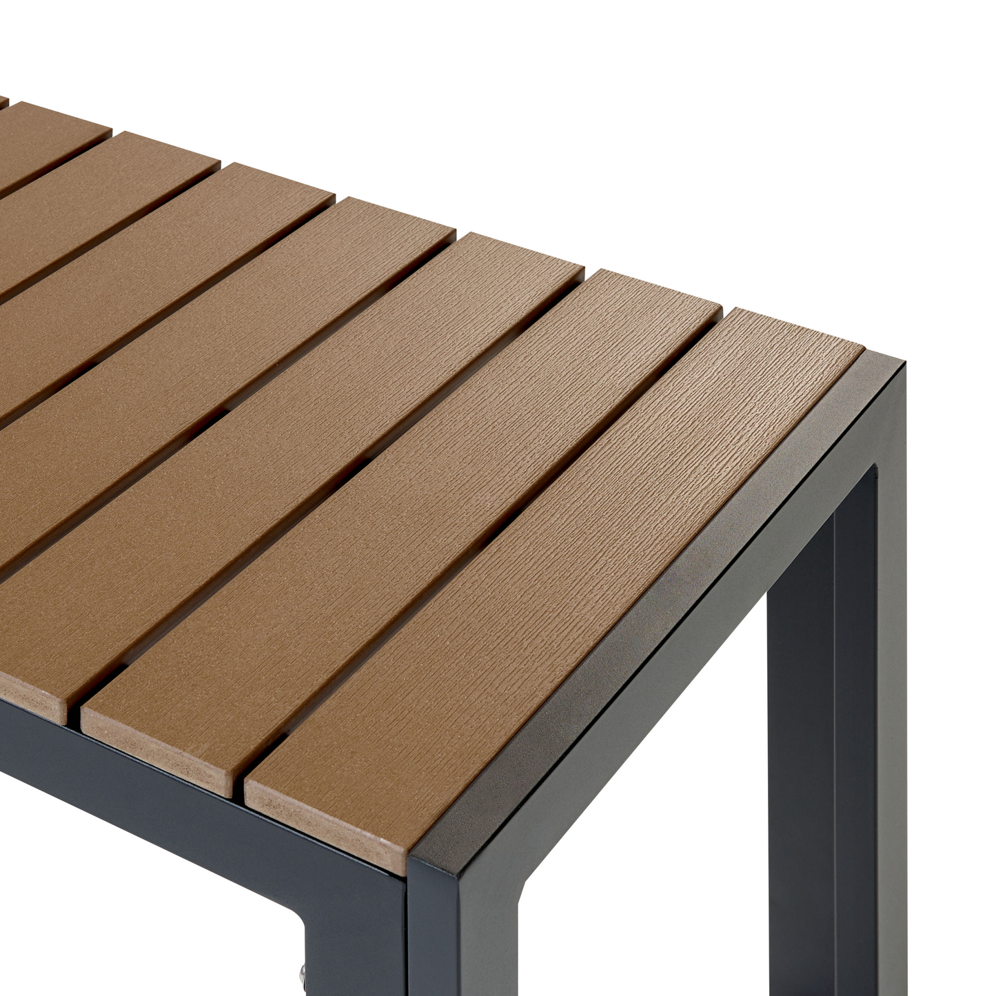 Gartenmöbel Set mit Bänken 6-Sitzer NARDO Braun / Schwarz