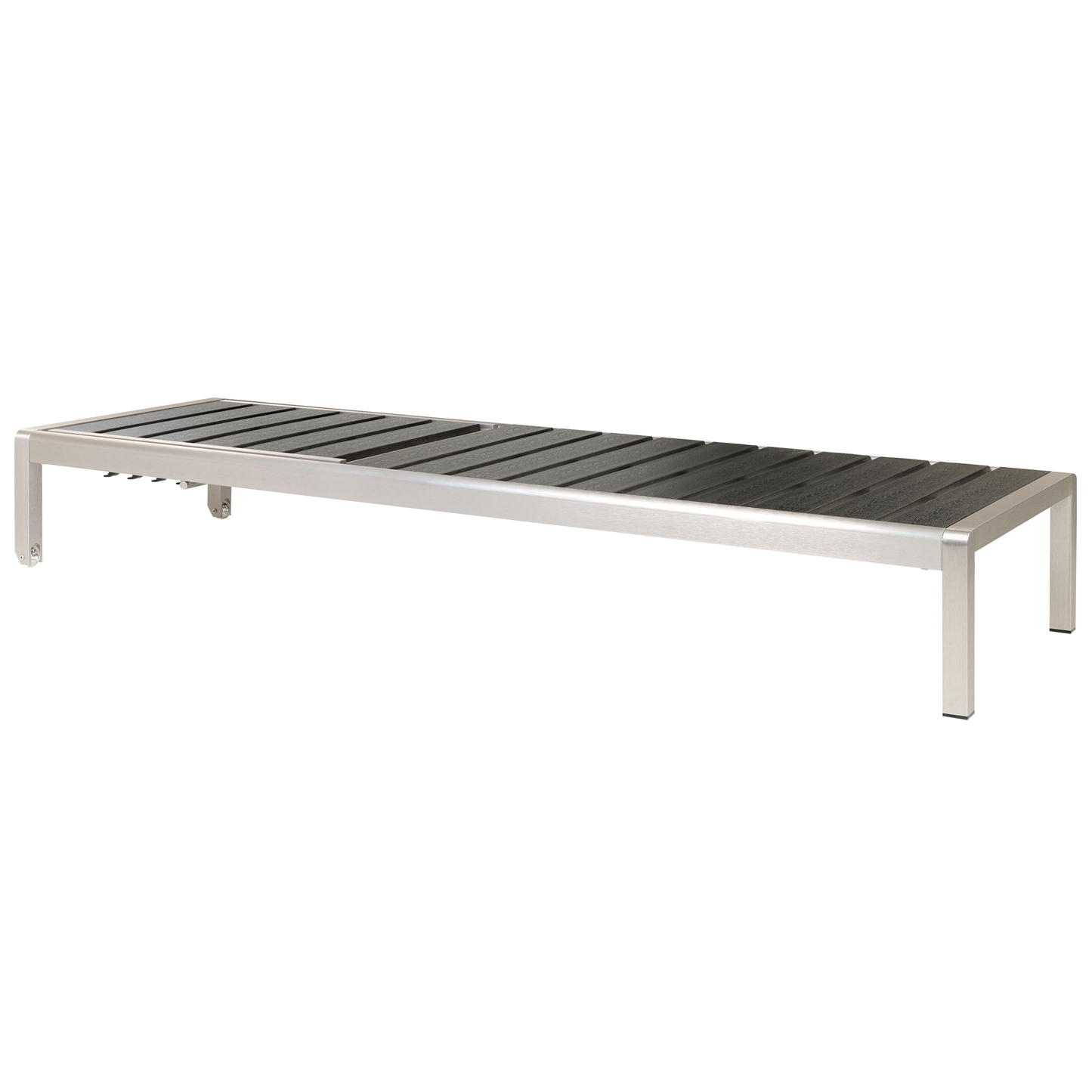 Gartenliege Kunstholz schwarz / silber NARDO