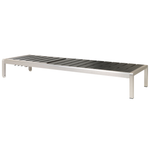 Gartenliege Kunstholz schwarz / silber NARDO