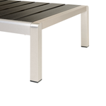 Gartenliege Kunstholz schwarz / silber NARDO