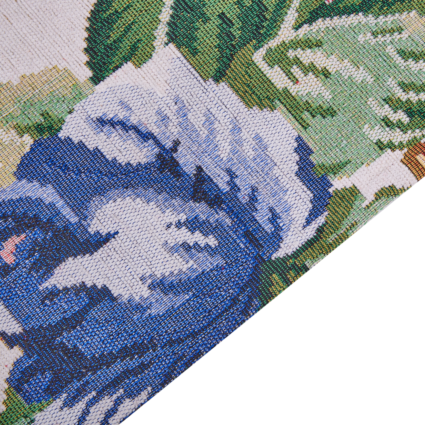 Teppich Baumwolle mehrfarbig 140 x 200 cm Blumenmuster Kurzflor FARWAN