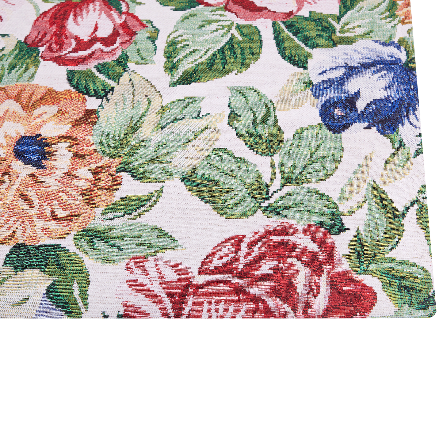 Teppich Baumwolle mehrfarbig 200 x 300 cm Blumenmuster Kurzflor FARWAN