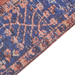 Teppich Baumwolle rot / blau 140 x 200 cm orientalisches Muster Kurzflor KURIN