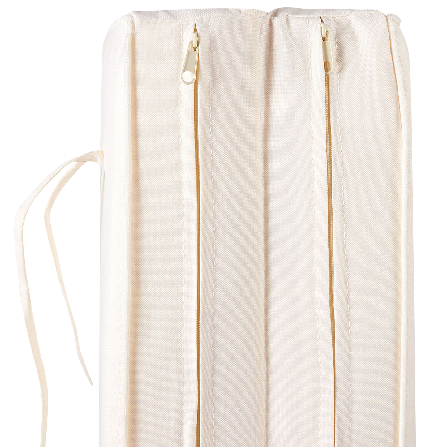 Gartenliege Akazienholz hellbraun Auflage cremeweiss FANANO