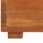 Gartenliege Akazienholz hellbraun Auflage cremeweiss FANANO