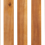 Gartenliege Akazienholz hellbraun Auflage cremeweiss FANANO