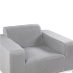 Gartensessel 2er Set ROVIGO Stoff Hellgrau