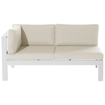 Garten Ecksofa mit Tisch 5-Sitzer MESSINA linksseitig Metall Beige