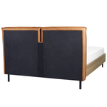 Bett mit Lattenrost Kunstleder LIMANTON 140 x 200 cm Goldbraun