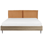 Bett mit Lattenrost Kunstleder LIMANTON 180 x 200 cm Goldbraun