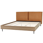 Bett mit Lattenrost Kunstleder LIMANTON 180 x 200 cm Goldbraun